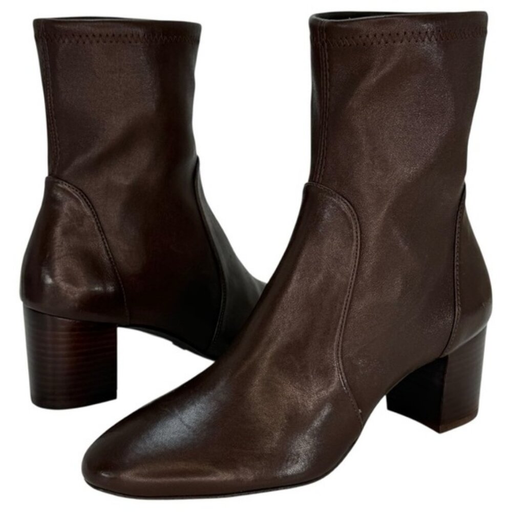 Stuart Weitzman Yuliana Brown Nappa Leather Womens Ankle Boots Size 6M